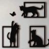 Chats & papillon — set mural (3 pièces) Chats & papillon — set mural (3 pièces)