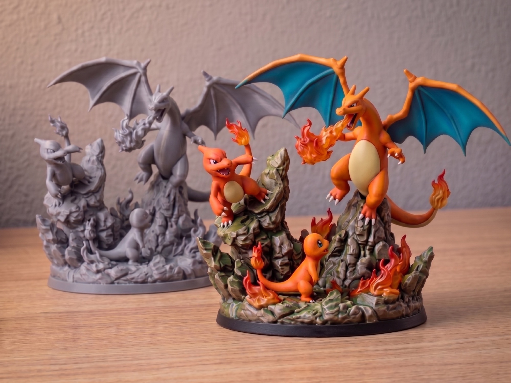 Diorama évolution Charizard