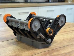 Moteur V8 — pistons fonctionnels Maquette de moteur V8 fonctionnel imprimée en 3D