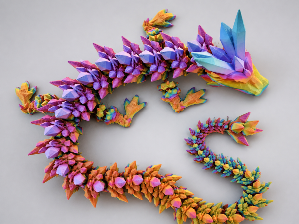 Dragon Crystal — articulé flexi Dragon Crystal — articulé flexi - impression 3D Formi