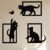 Chats & papillon — set mural (3 pièces) Chats & papillon — set mural (3 pièces) - impression 3D Formi
