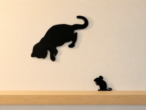 Silhouettes chat & souris - impression 3D Formi